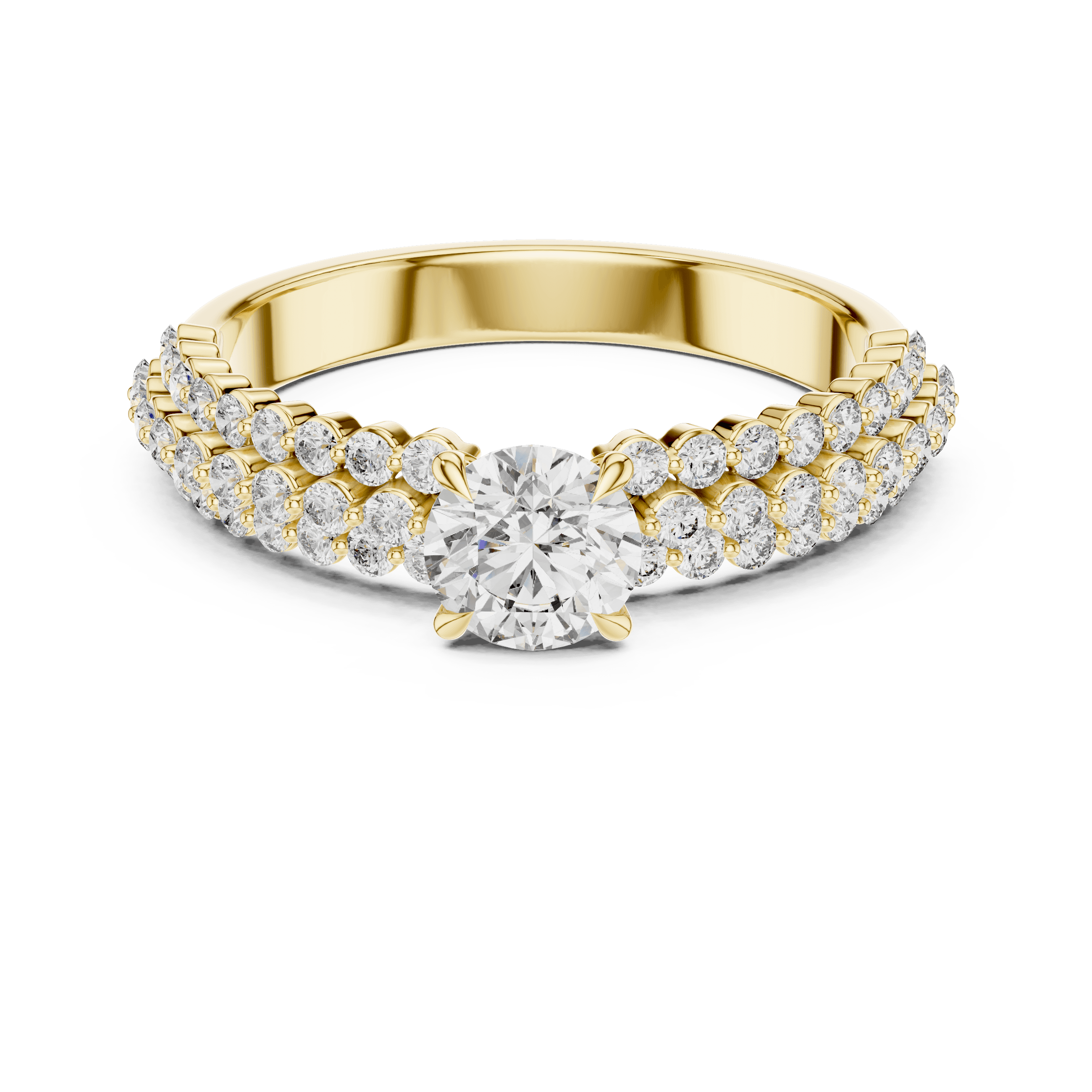 Ladies Solitaire ring – Yellow Gold