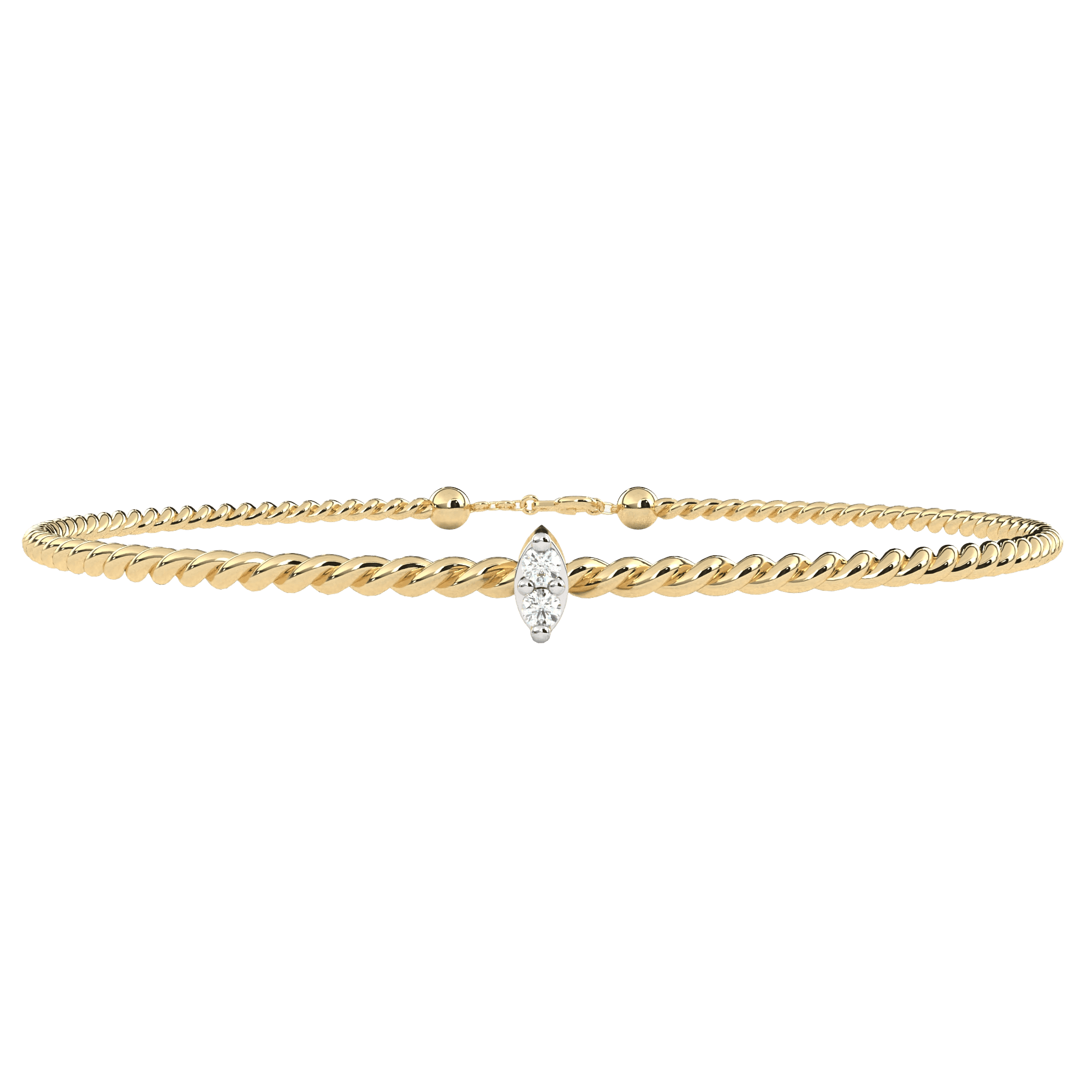 Beautiful Marquise designed bracelet made with Round diamonds
