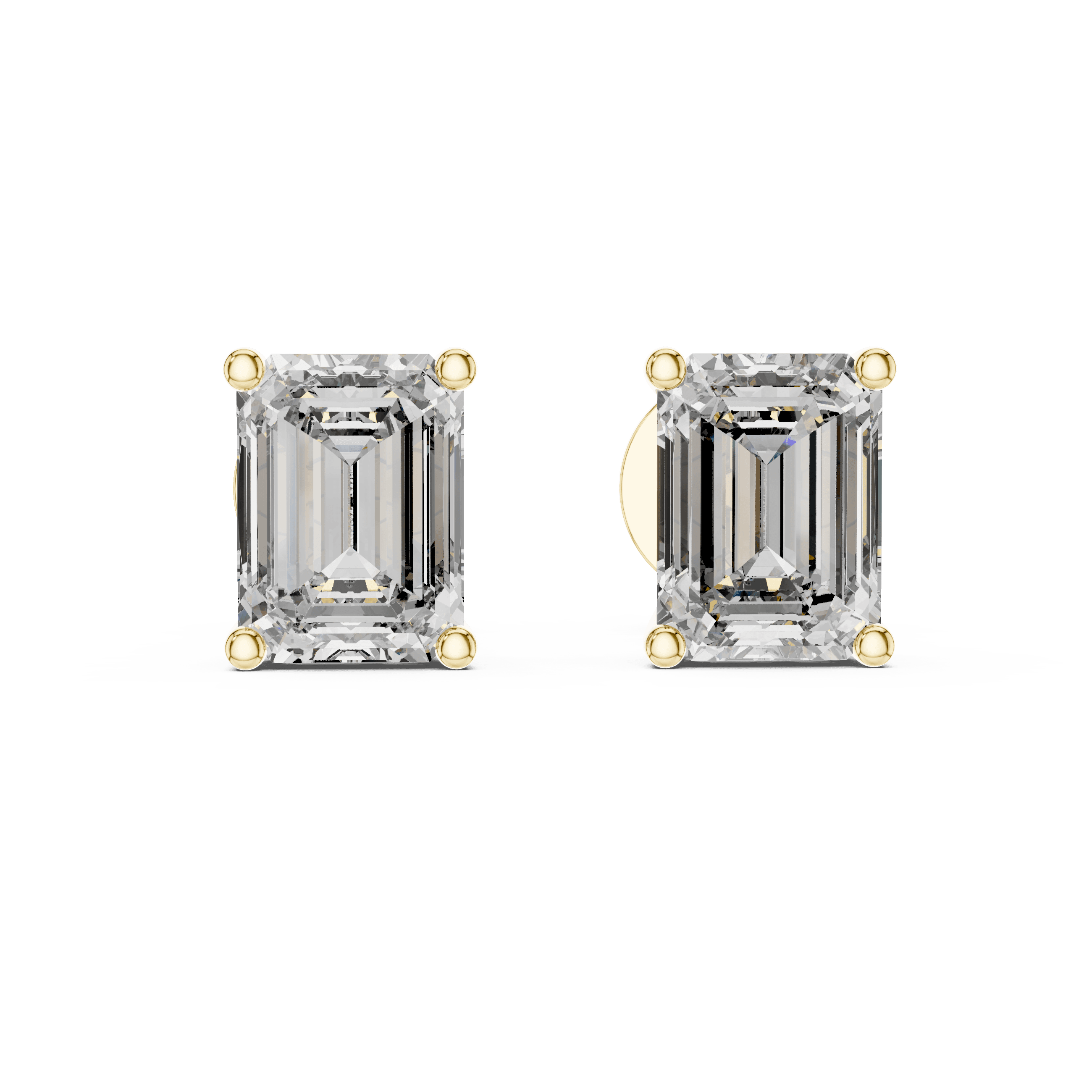 Emerald Diamond studs