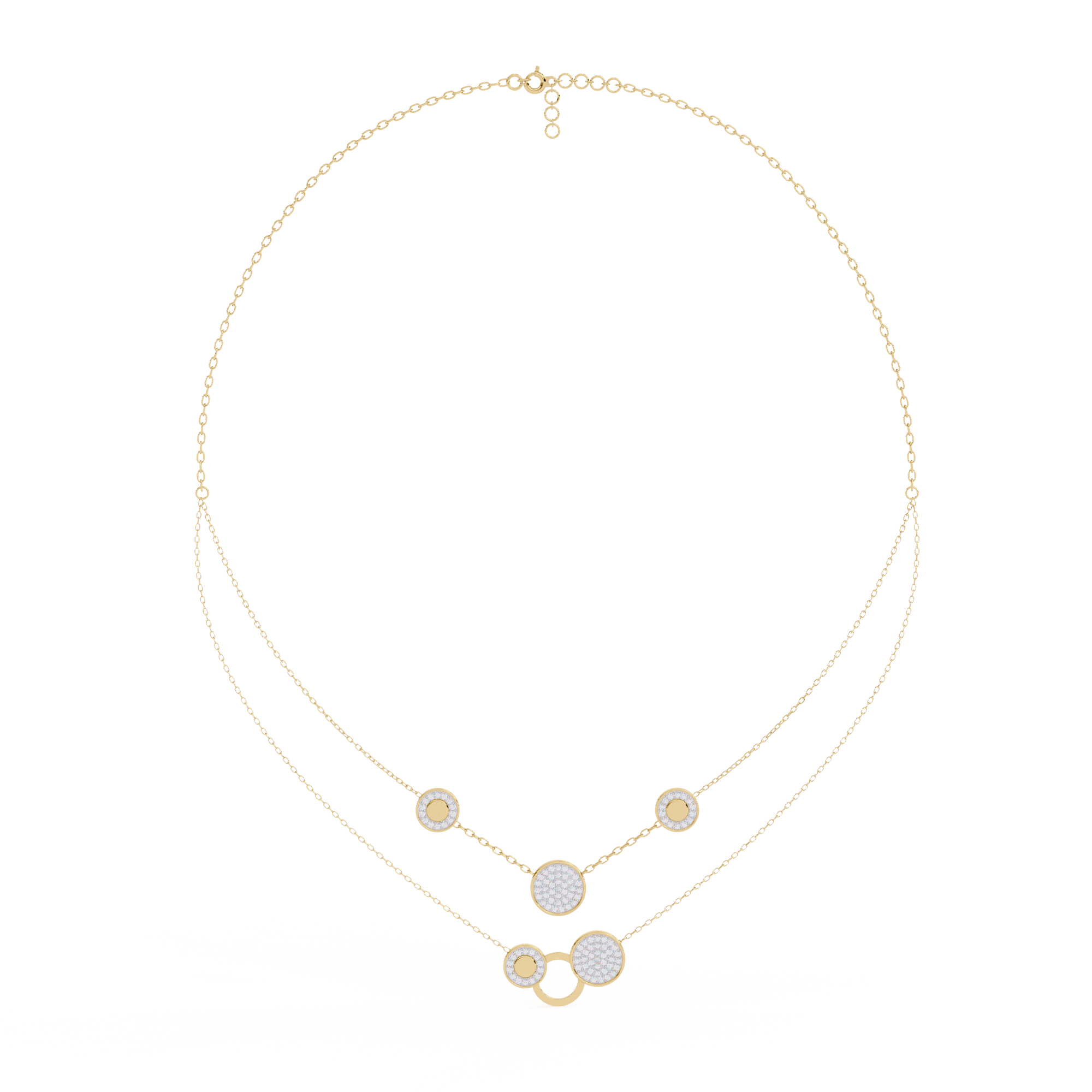 Fancy five circle Necklace